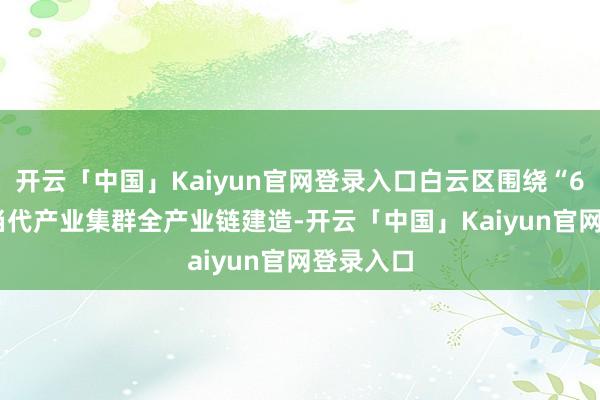 开云「中国」Kaiyun官网登录入口白云区围绕“6+6+X”当代产业集群全产业链建造-开云「中国」Kaiyun官网登录入口